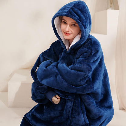 Narecte Cozy Oversized Blanket Hoodie Wearable Blanket Adults Soft Hooded Blanket Hoodie Birthday Gifts for Women Christmas - Colors A
