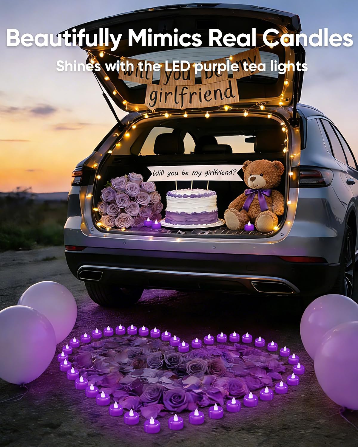 Amagic 12/24/50/100/150Pack Flameless LED Tea Lights Candles Battery Operated, Electric Fake Tealight Candles for Votive, Halloween, Christmas, Home Decor, Wedding, Table Decor (12Pack)