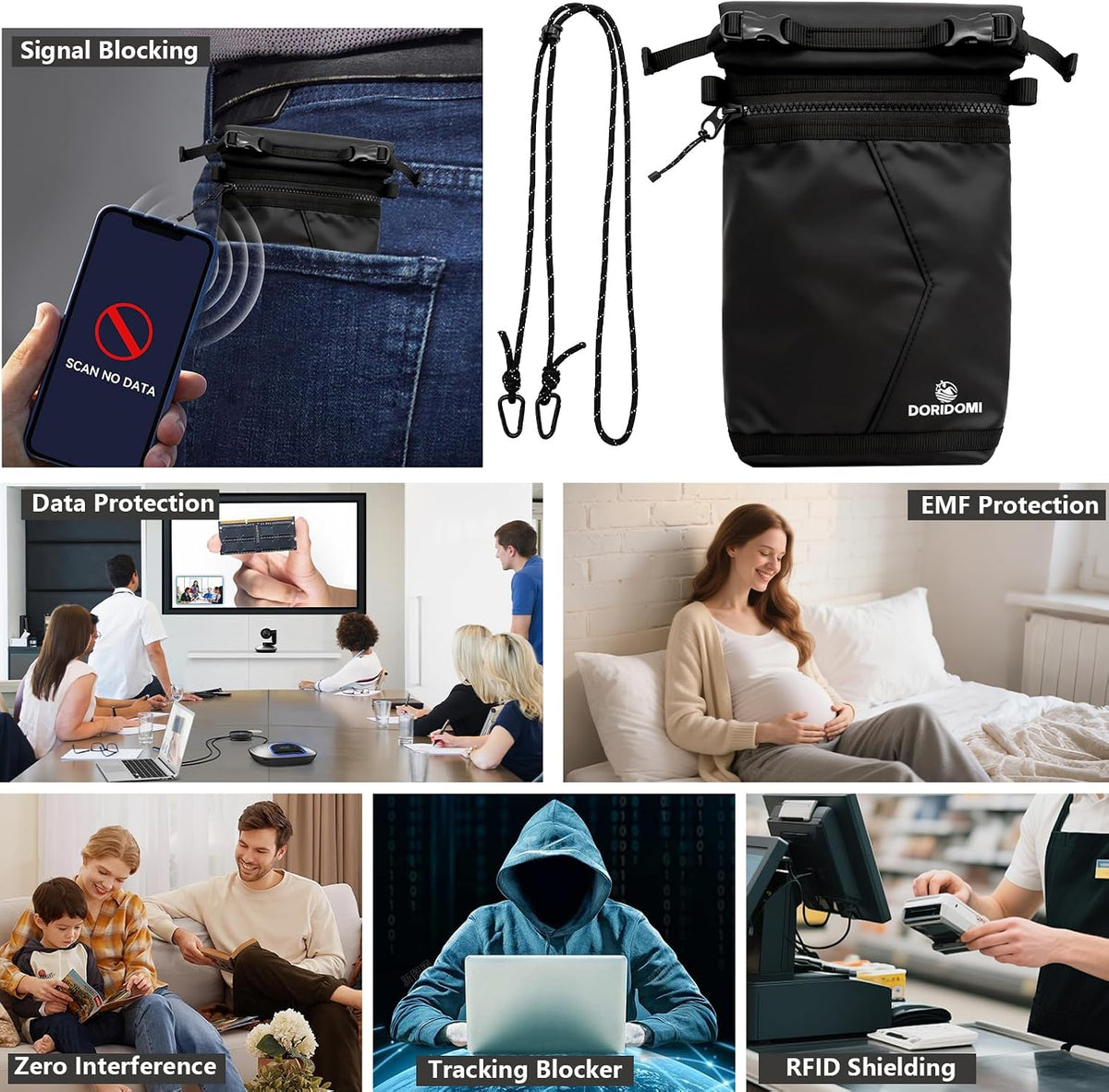 Faraday Bags for Phones - Signals Blocking Anti-Tracking Pouch
