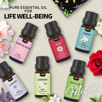 Essential Oils Set Top 6 Aromatherapy-Essential Oils for Diffuser for Home,Air Freshening Diffuser Oils Scents for Aromatherapy,Laundry,Candle&Soap Making,Humidifiers 6 X 10ML