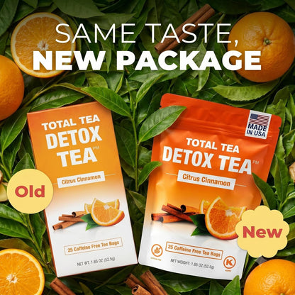Total Tea Slimming Detox Caffeine Free Chamomile Hibiscus Ginger Root