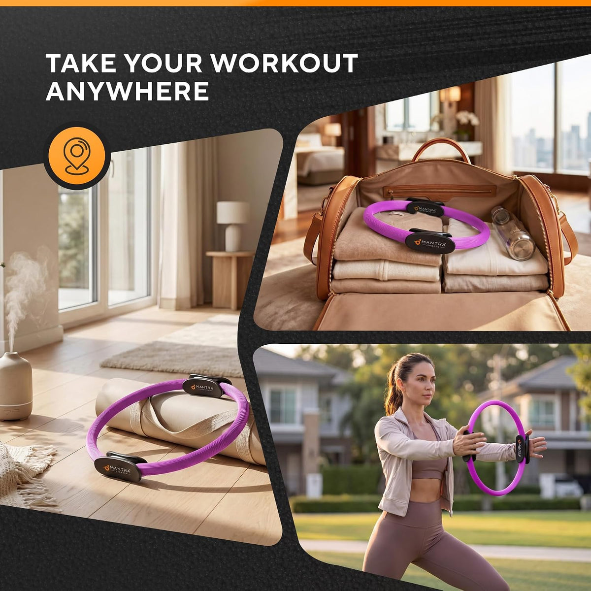 Pilates Ring Circle, Magic Circle Pilates Ring, Inner Thigh Exercise Equipment, Fitness Rings for Women, Thigh Master Inner Thigh Exerciser, Yoga Ring Pilates Equipment for Home Workouts