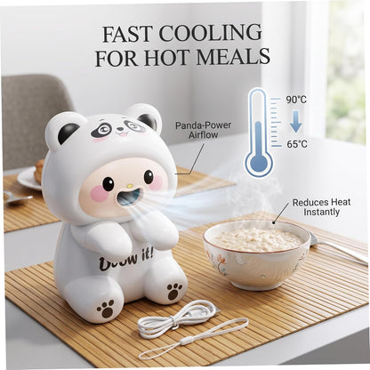 Mini Cooling Fan: Cute Frog Food Clip-on Fan