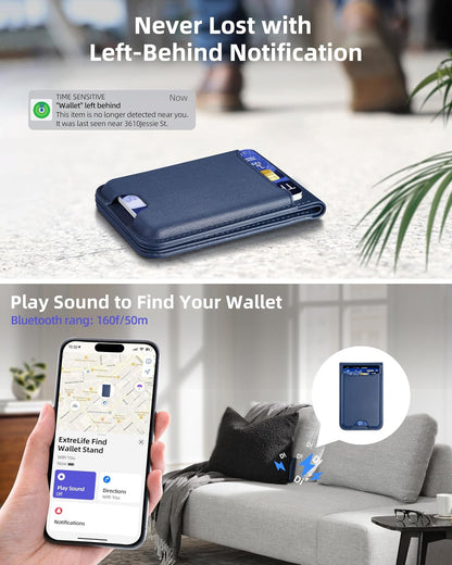 ExtreLife for Magsafe Wallet, Works with Apple Find My, 6 Cards Holder