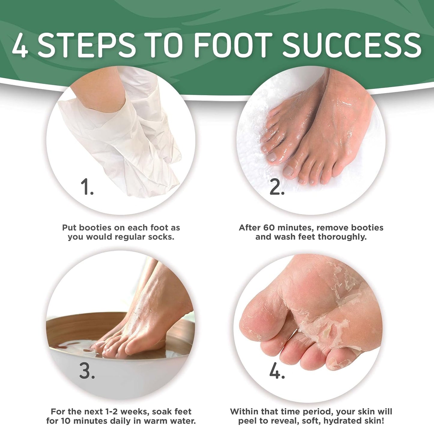 Dermora Soft Touch Foot Peel Mask - Pack of 2 Feet Peeling Masks for Dry, Cracked Heels & Calluses - Exfoliating Foot Mask Peel for Baby Soft Skin (Original)