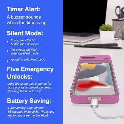 Phone Lock Box, Timed Lock Box Cell Phone Locker