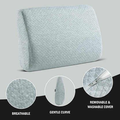 HOMBYS Lumbar Support Pillow for Recliner Chair, Memory Foam Back Support Cushion for Elderly,Extra Large Lumbar Support Pillow,Thick Backrest for Home Reading (Grey, 20“x13.5"x5")
