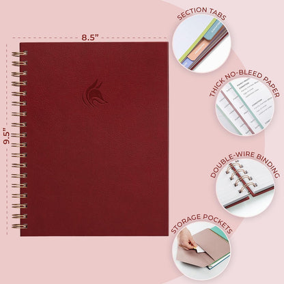 Clever Fox When I Die Organizer Binder Planner, Folders, 8.5x9.5 Smoke Blue