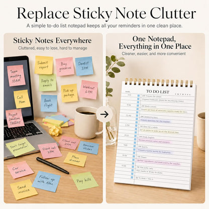 To Do List Notepad 3 Pack, Undated Daily Planner Notepad With To Do List Notebook Checklist Planner Spiral Waterproof Notepad for Office Supplies, School Planner, 52 Sheets/Pack, 5.5"*8.3" A5 Size