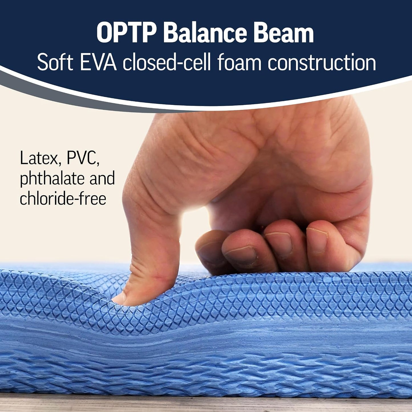 OPTP Balance Beam for Balance Training and Rehabilitation — Foam Balance Pad and Foldable Balance Beam for Physical Therapy, and Performing Stabilization and Coordination Exercises