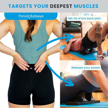 Thrival Arch Back Stretcher - Psoas Muscle Release Tool App for Hip Flexor, Back, Glute, Iliacus, and Neck - Spine Decompressor, Trigger Point, and Myofascial Release – Carbon Black