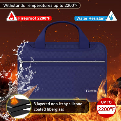 Tamfile Fireproof Accordion File Folder with Handle, Document Organizer