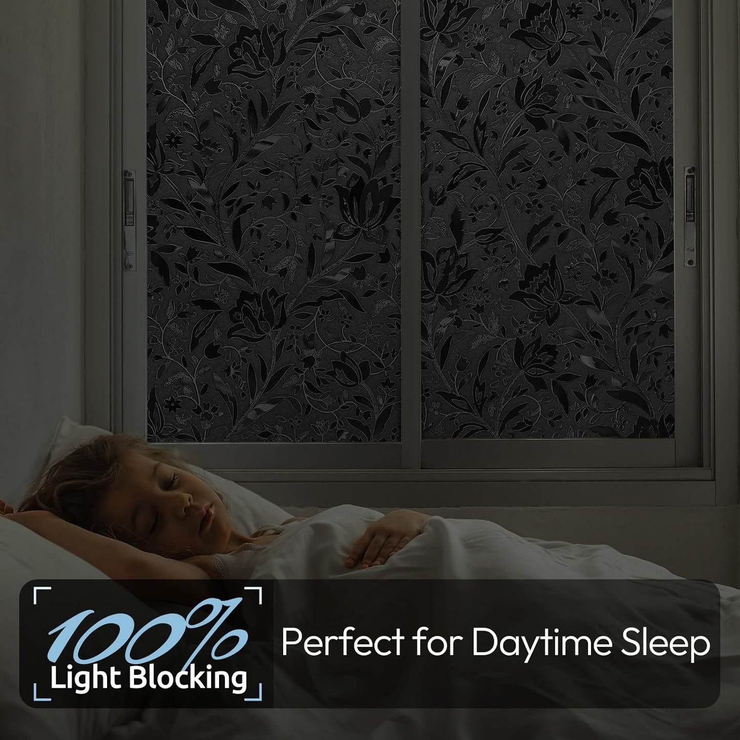rabbitgoo Window Privacy Film One Way Window Tint for Home, Removable Reflective Heat Sun Blocking Anti UV Glass Door Covering, Mirror Tinting Film House Office, 17.5 Inch X 6.5 Feet, Black Silver
