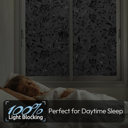 rabbitgoo Window Privacy Film One Way Window Tint for Home, Removable Reflective Heat Sun Blocking Anti UV Glass Door Covering, Mirror Tinting Film House Office, 17.5 Inch X 6.5 Feet, Black Silver