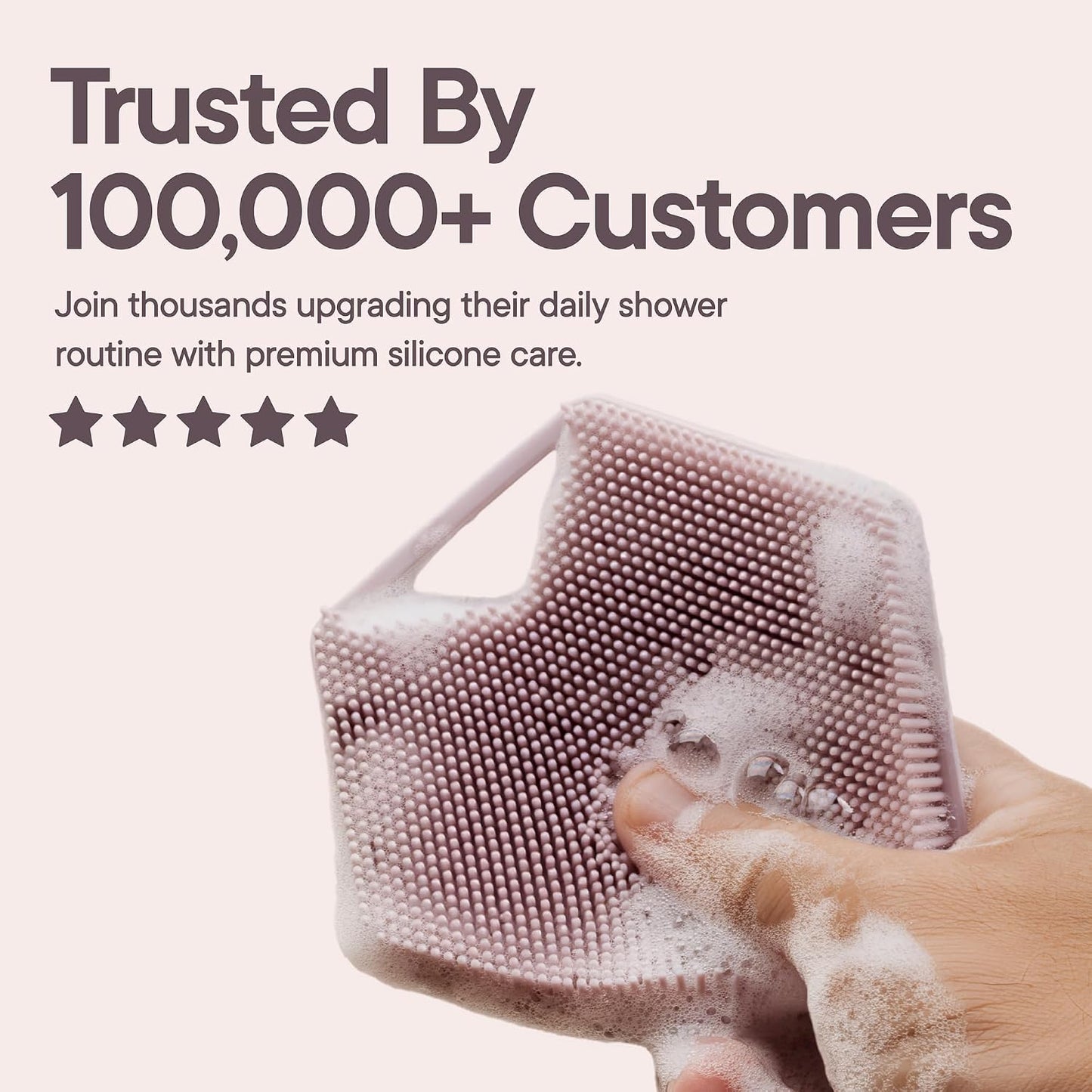 TOOLETRIES Premium Silicone Body Scrubber 2.0, Hygienic Loofah Alternative, Exfoliating Shower Scrubber for Sensitive Skin, Quick Drying & Long-Lasting Bathroom Essentials for Men & Women - Charcoal