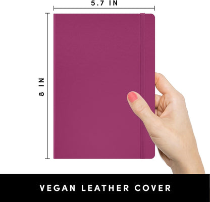 PAPERAGE Lined Journal Notebook, Hardcover Journal for Women & Men, 160 Pages, (5.6 in x 8 in), College Ruled Journaling Notebook for Work, School Supplies & Note Taking, (Black)
