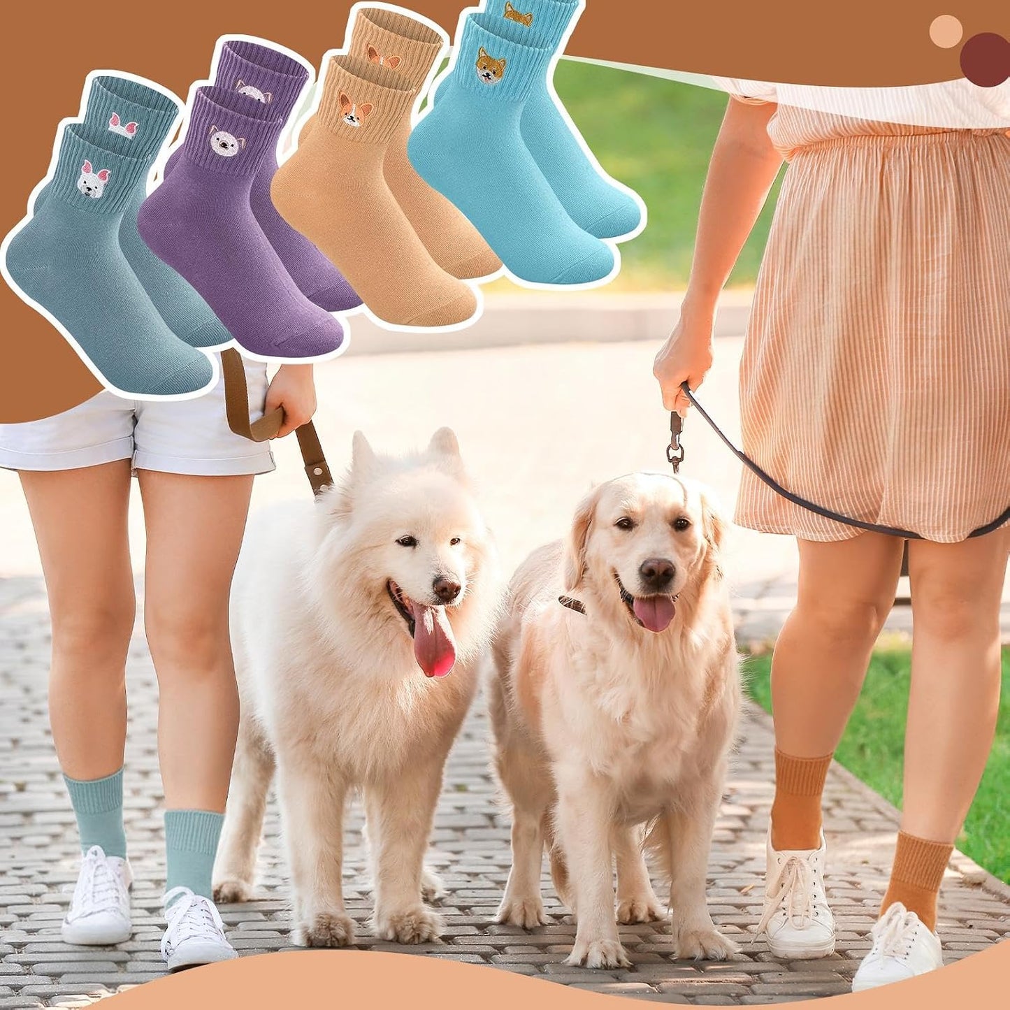 Eurzom 10 Pairs Socks Womens Crew Elastic Ankle Length Cotton Socks Aesthetic Cute Lightweight Low Cut Gifts for Women - Colors A