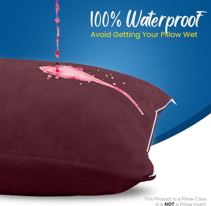 Utopia Bedding Premium 100% Waterproof Pillow Protectors with Zipper Standard Size (Set of 4), Bed Bug and Dust Mite Proof Zippered Pillow Covers, Pillow Encasement Cases, Gray