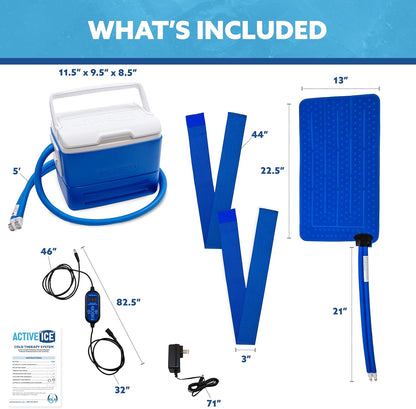 Polar Active Ice 3.0 Cold Therapy Ice Machine System with Programmable Timer, Shoulder Compression Pad, Lightweight 9 Quart Cooler Freeze Kit, Quiet Pump, Strong Cryotherapy Pain Relief Treatment