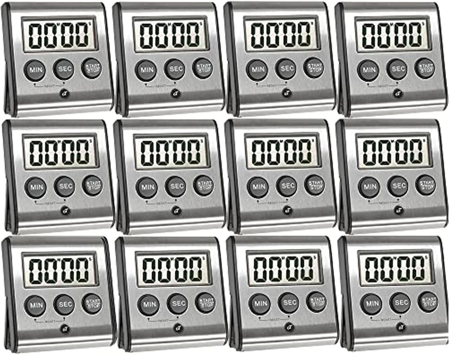 Elegant Digital Kitchen Timer, Stainless Steel Model eT-23, Super Strong Magnetic Back, Loud Alarm, Large Display, Auto Memory, Auto Shut-Off by eTradewinds