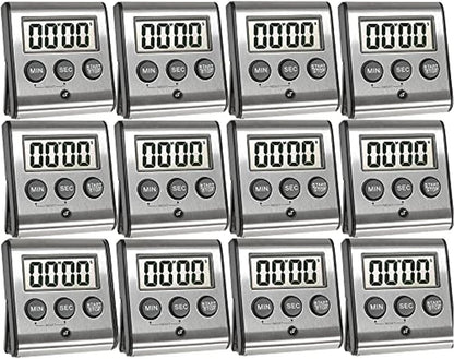 Elegant Digital Kitchen Timer, Stainless Steel Model eT-23, Super Strong Magnetic Back, Loud Alarm, Large Display, Auto Memory, Auto Shut-Off by eTradewinds