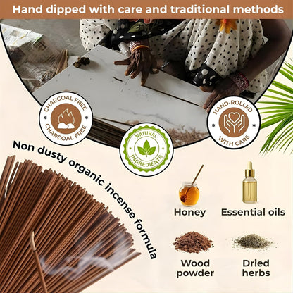 Hem Incense Sticks Variety Pack #23-120 Insence-Sticks (6 Incents x 20 Insense) + Incense Stick Holder with 6 Most Liked Scents Including Patchouli Dragons Blood White Sage Frankincense-Myrrh