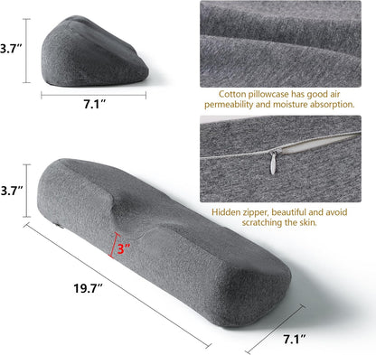 Cervical Neck Pillows for Pain Relief Sleeping, Memory Foam Neck Bolster Support Pillow and Shoulder Relaxer for Stiff Pain Relief, Neck Support Pillow Bed Neck Roll Pillow(Dark Gray)