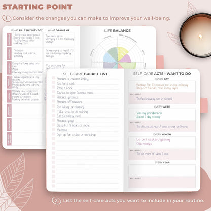 Clever Fox Self-Care Journal – Daily Reflection Notebook – Mental Health & Personal Development Planner, Meditation & Mood Log, A5 (Aquamarine)
