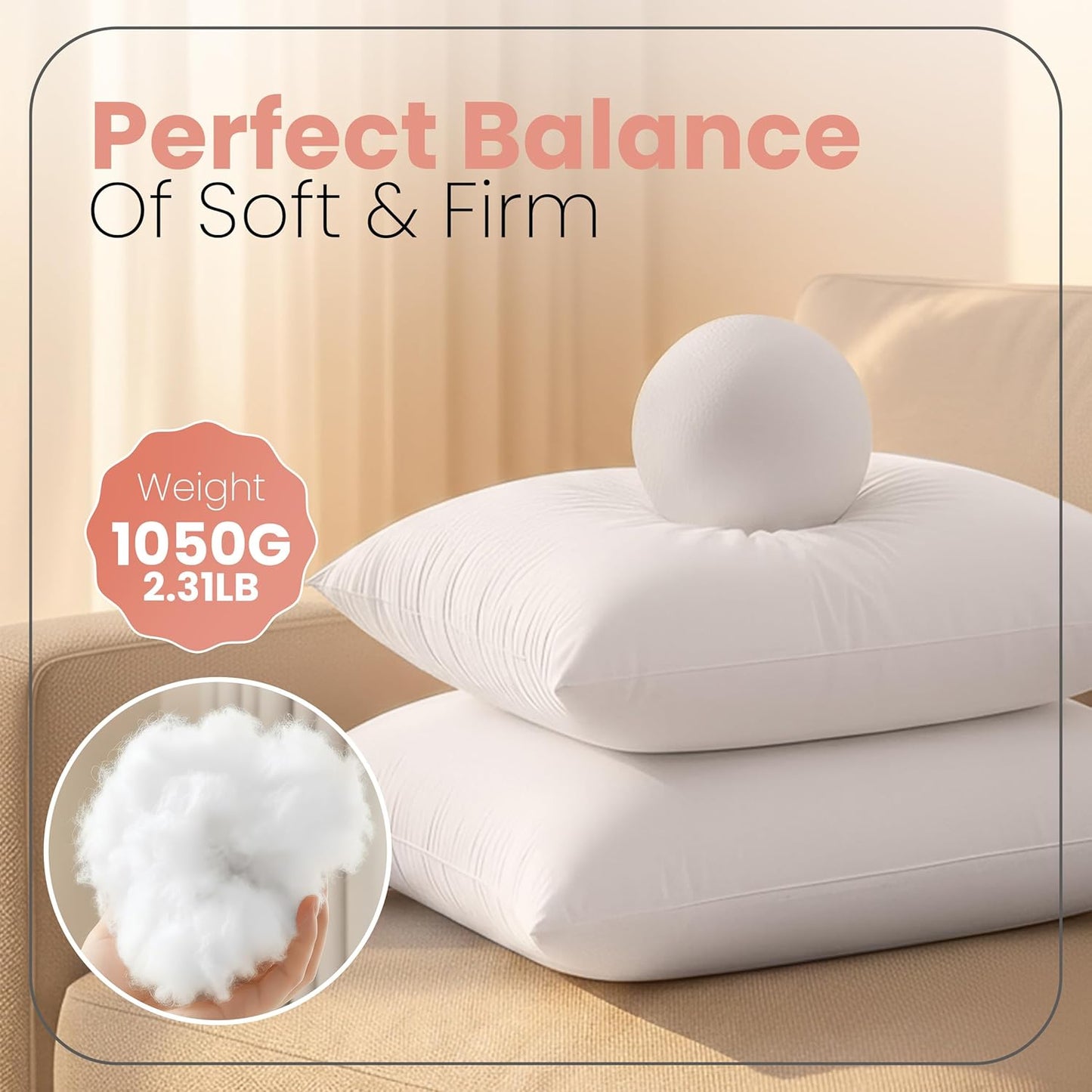 Utopia Bedding 12x20 Pillow Inserts, Set of 2, White – Indoor Decorative Throw Pillows for Bed, Sofa & Couch – Soft, Supportive & Fluffy Cushion Inserts