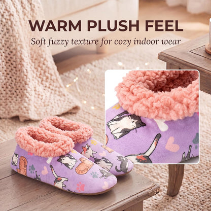Cozylook Fuzzy Slippers for Women Indoor Soft Sole Slipper Socks