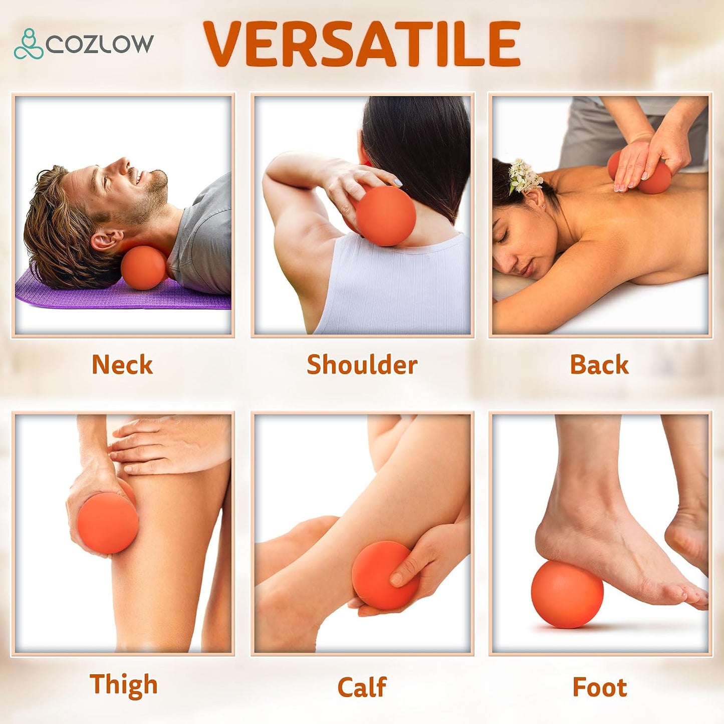 COZLOW Double Lacrosse Silicone Massage Ball - Cobalt Blue - Peanut Trigger Point Roller for Mobility, Deep Tissue Therapy, Myofascial Release - Acupressure Tool for Muscle Pain Relief