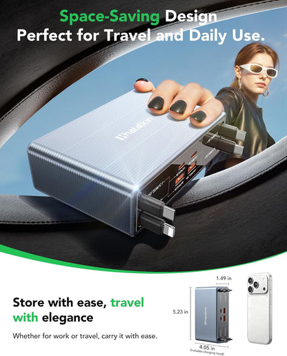 8-in-1 Retractable Charger for iPhone Duo/18 Pro Samsung Multiple Devices