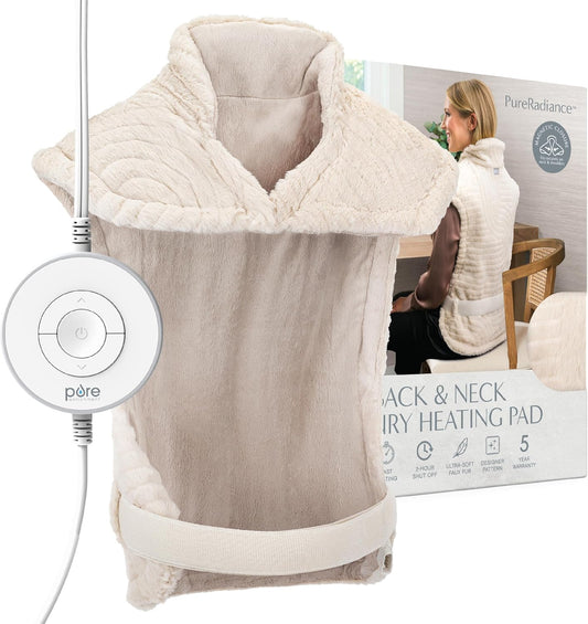 Pure Enrichment PureRadiance Back & Neck Luxury Heating Pad, 6 Settings