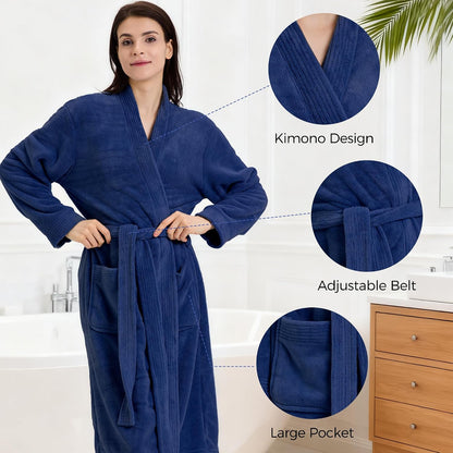 PJGGZ Towel Robe for Women – Soft Absorbent Kimono Bathrobe, Quick-Dry Spa Shower & Hotel Use