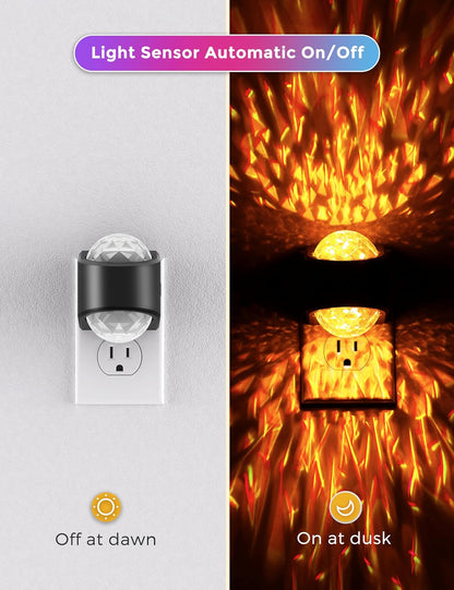 L LOHAS LED Night Light,Projector Night Light with Dusk to Dawn Sensor