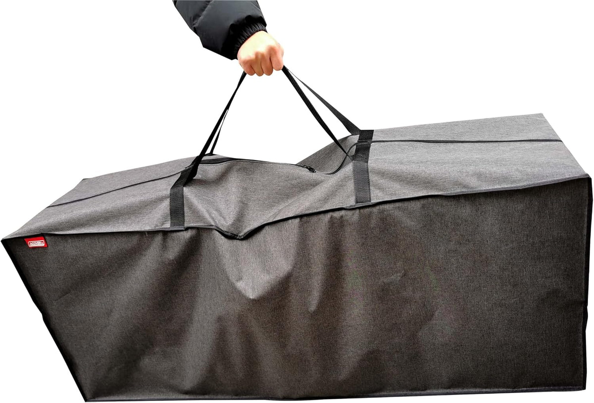 Outdoor Square Cushion/Cover Storage Bag, Protective Zippered Storage Bags with Handles, 32''L x 32''W x 24''H Black
