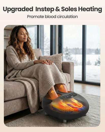 CILI 2026 Upgraded 4-in-1 Heated Foot Massager with Shiatsu, Compression & Vibration, Gifts for Women Men,Feet Massager Machine with Remote Control, Deep Kneading, Fits Big Feet 14 Men