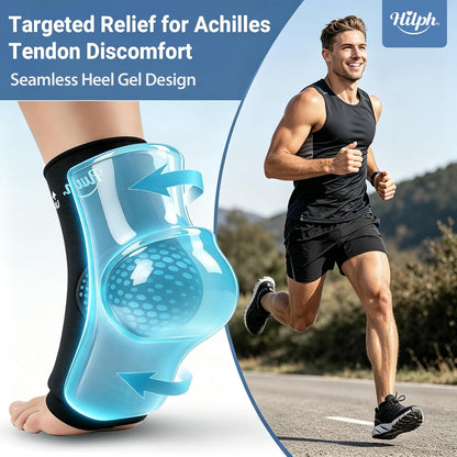 Hilph Foot Ankle Ice Pack Sleeve for Plantar Fasciitis Relief with Massage Ball, FSA Eligible Cold Therapy Wrap with Double Gel for Achilles Tendonitis, Heel Spur, Swelling, Sore Feet Pain Relief