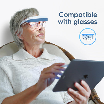 luminette 3 Light Therapy Glasses - Wearable Light Therapy Lamp - Natural Relief for Sleep Problems, Seasonal Mood Disorders & Jet lag - Portable Daylight Lamp (Blue)