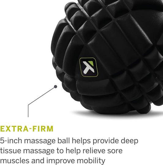 TRIGGERPOINT Performance Grid X Massage Ball for Deep Tissue Massage and Exercise Recovery, Black