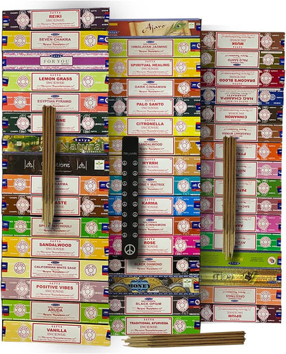 TRUMIRI Incense Stick Holder Bundle with Satya Sai Baba Nagchampa 250g Bulk Incense Sticks Nag Champa Agarbatti - Pack of 1 (Approx 250 Insence-Sticks)