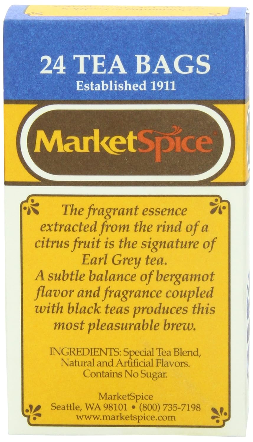MarketSpice Tea Bag, Earl Grey, 24-Count (Pack of 3)