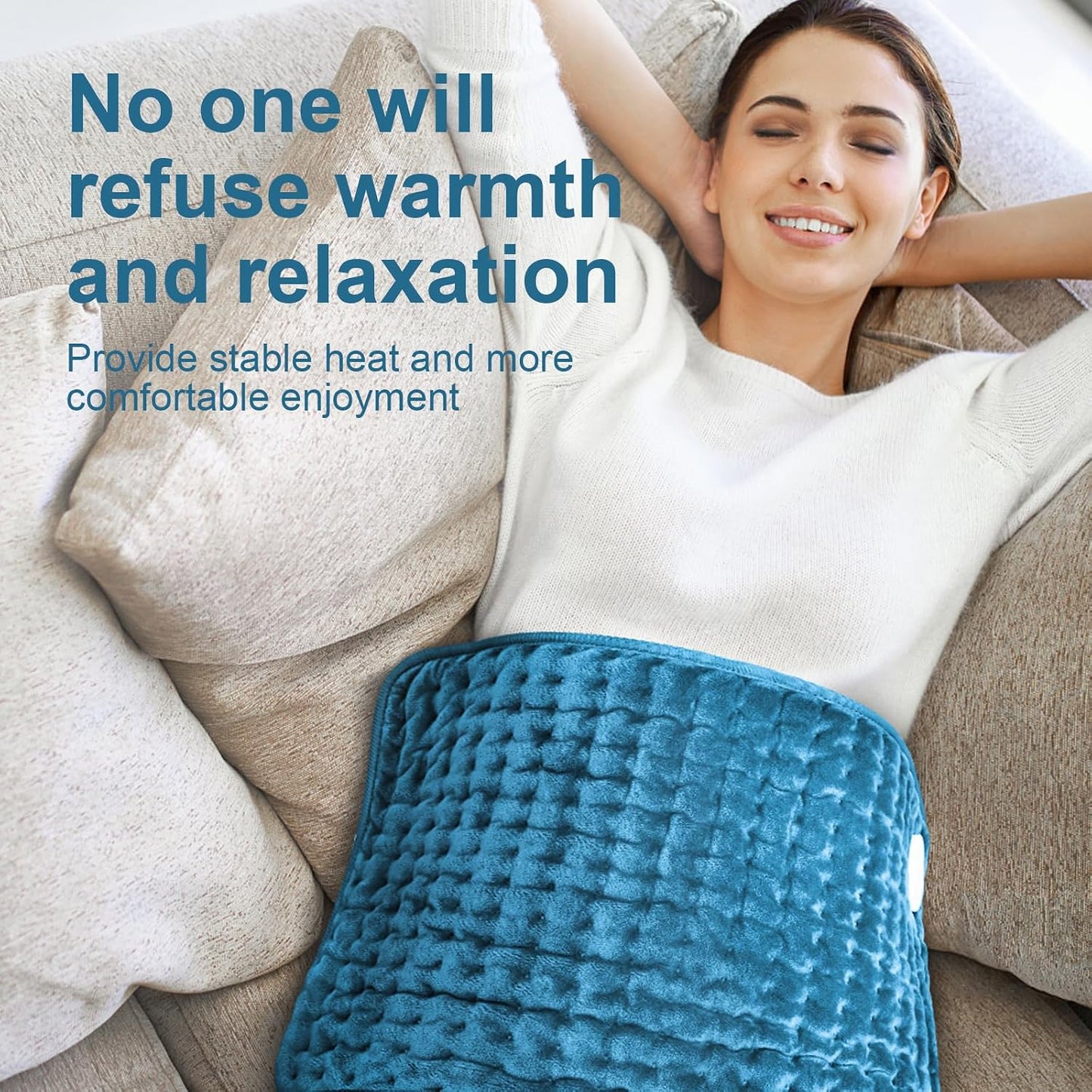 Heating Pad for Back, Electric Heating Pads for Cramps/Abdomen/Waist/Shoulder with 6 Heat Settings and Auto-Off, Moist/Dry Heat pad, Mothers Day Gifts for Mom Women Wife Grandma, 12" x 24"