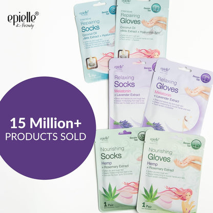 Epielle Foot Peel Mask | 2 Pairs | For Cracked Heels, Dead Skin & Calluses | Smooth & Repair Rough, Dry Skin | Beauty Gift, Spa Day, Gift Set | Korean Skincare