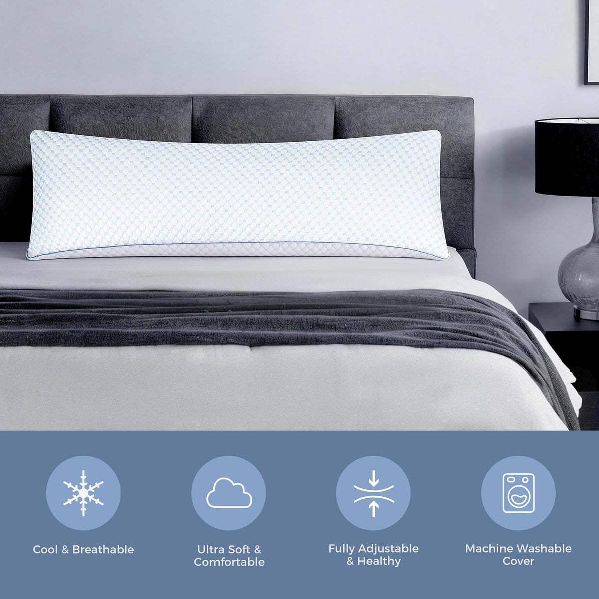 OSBED Shredded Memory Foam Pillows Queen Size Set of 2