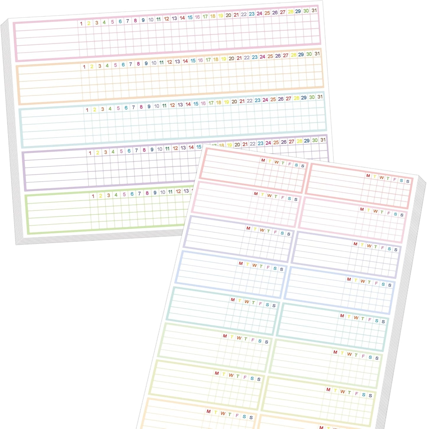 Writable Weekly & Monthly Habit Tracker Stickers,Goals Habits Track Labels for Planners,Scrapbooks,Journa