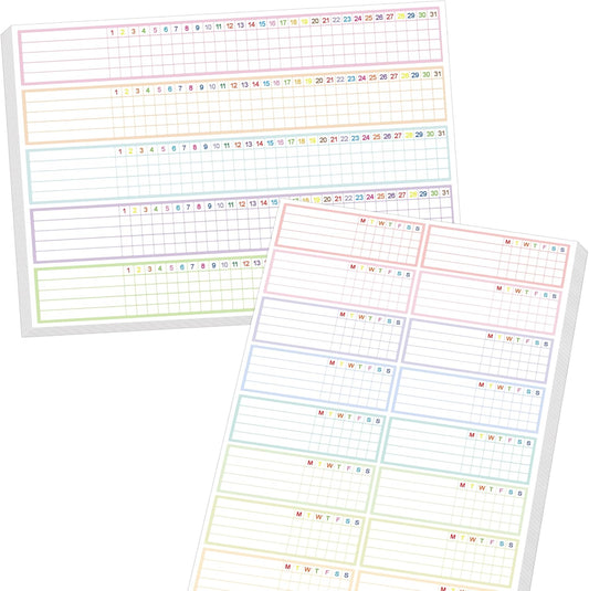 Writable Weekly & Monthly Habit Tracker Stickers,Goals Habits Track Labels for Planners,Scrapbooks,Journa