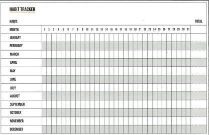 Dry Erase Calendar Double-Sided Monthly Planner Habit Tracker Journal