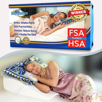 Sleepnitez FSA Eligible 8" Bed Wedge Pillow for Acid Reflux, Sleep Apnea