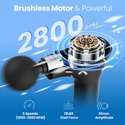 2-in-1 Detachable Massage Gun Deep Tissue with Extension Handle